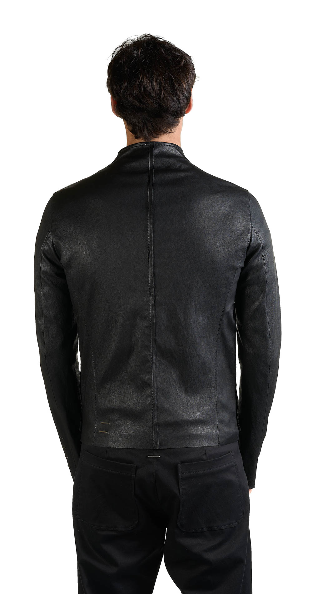 DANIELE BASTA LEATHER AND SILVER JACKET